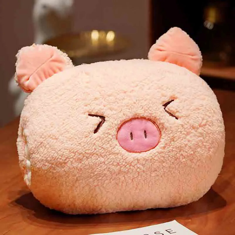 35cm kawaii Animal Teddy Bear Rabbit Frog Tiger Pig Plush Toys Cartoon Stuffed Soft Pillow Back Sofa Cushion for Girls Kids