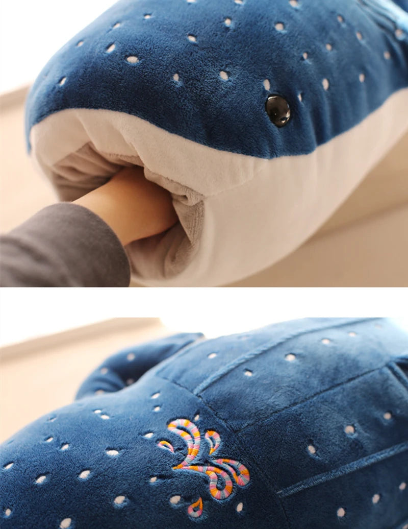 50/100CM New Cartoon Blue Shark Stuffed Plush Toys Big Fish Whale Baby Soft Animal Pillow Dolls Children Birthday Gifts