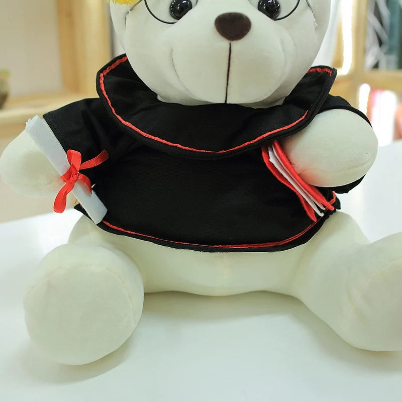 1pc 18/23cm Cute Dr. Bear Plush Toy Stuffed Soft Kawaii Teddy bear Animal Dolls Graduation Gifts for Kids Children Girls