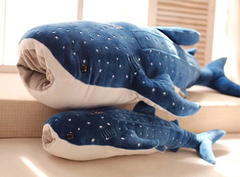 50/100CM New Cartoon Blue Shark Stuffed Plush Toys Big Fish Whale Baby Soft Animal Pillow Dolls Children Birthday Gifts