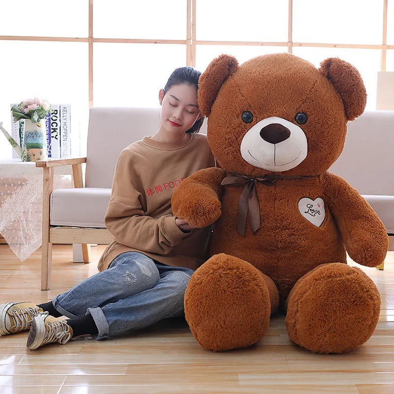 1PC Cute Large Size 90cm Stuffed Teddy Bear Plush Toy Big Embrace Bear Doll Lovers/Christmas Gifts Birthday Gift