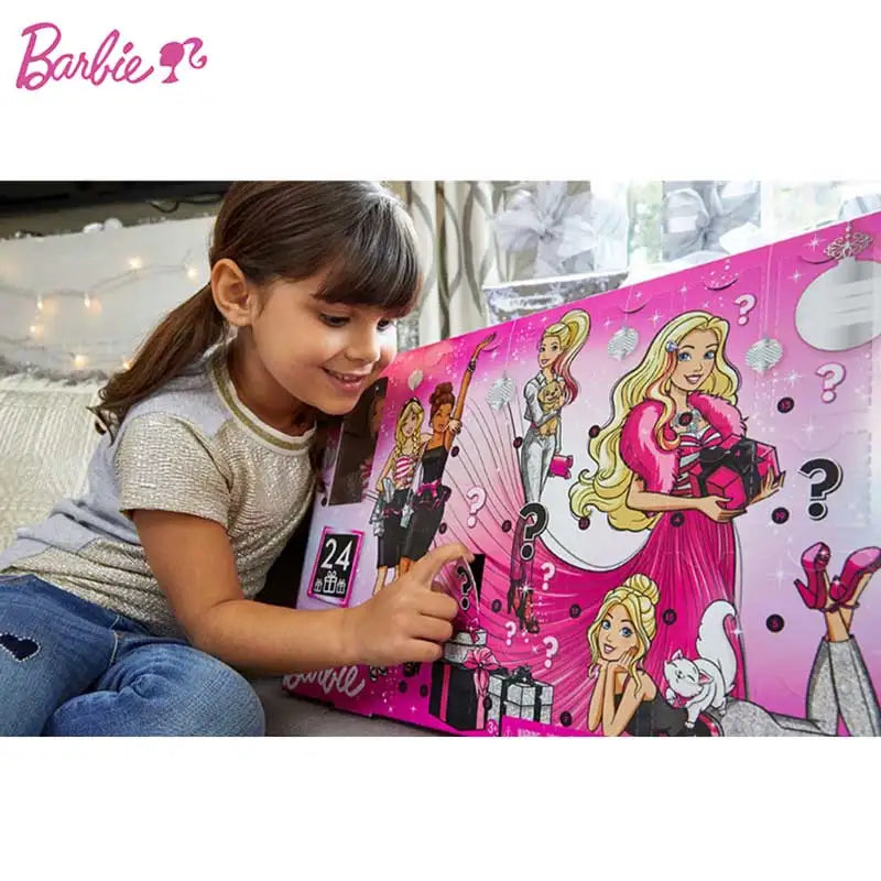 Original Barbie Holiday surprise gift pack doll set princess elegant dress up clothes accessories holiday birthday gift GFF61