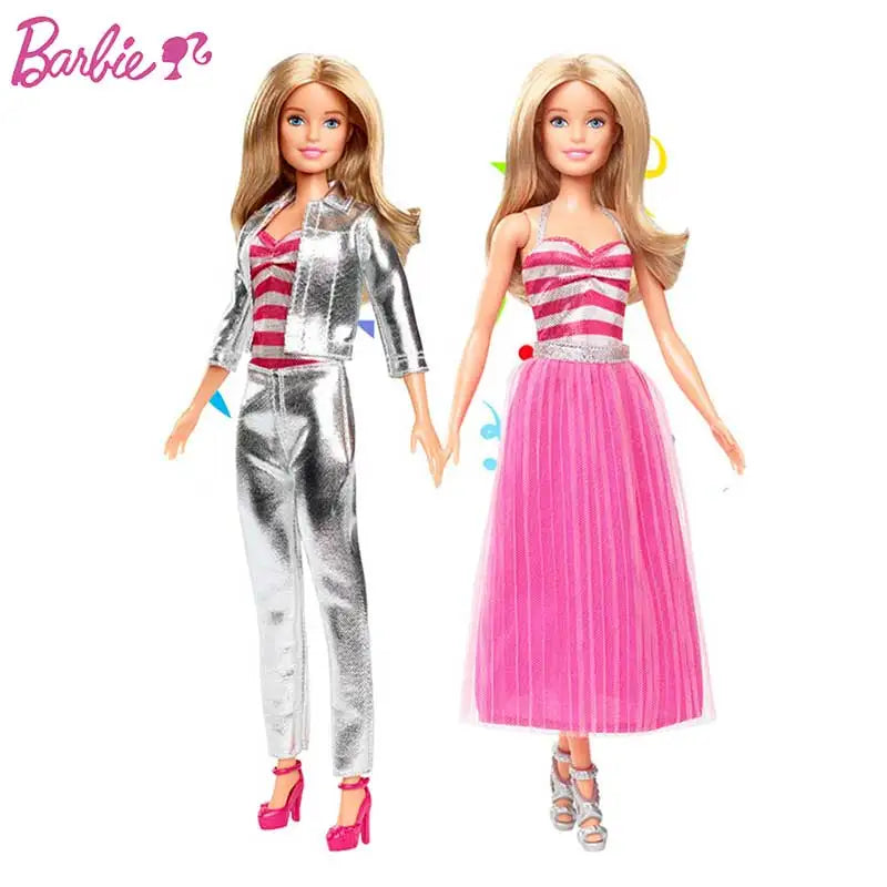 Original Barbie Holiday surprise gift pack doll set princess elegant dress up clothes accessories holiday birthday gift GFF61