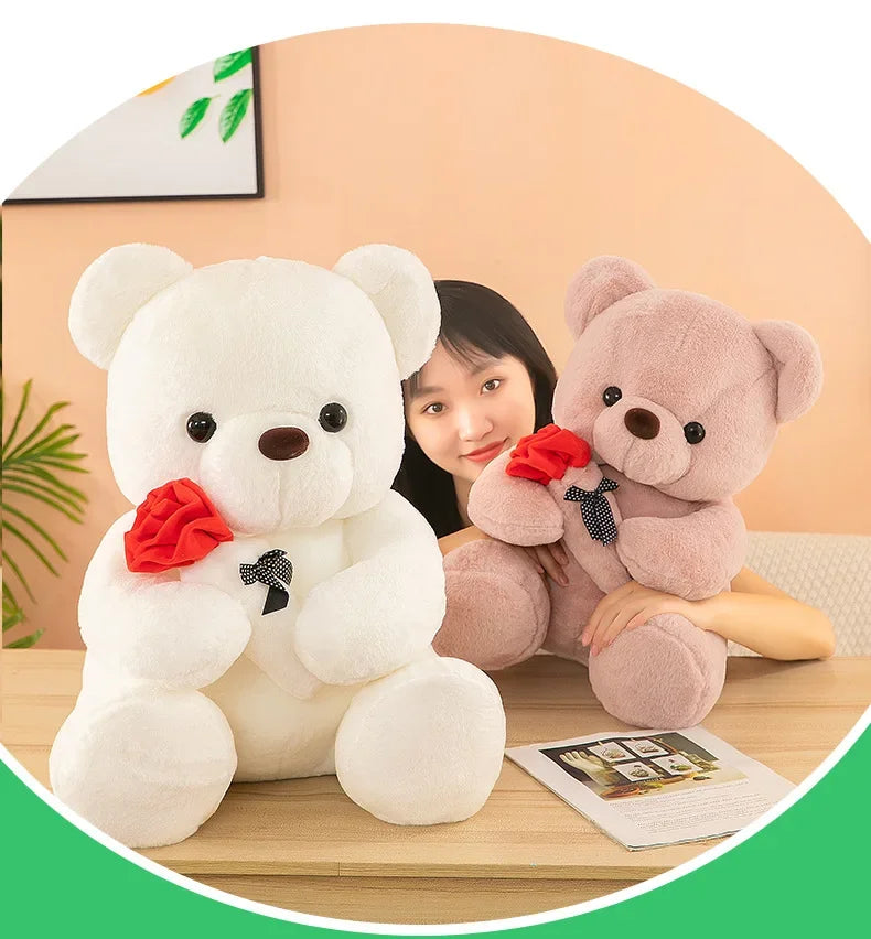 25cm Kawaii Teddy Bear Plush Toy Soft Stuffed Doll Cute Gift for Girls Romantic Home Decor Valentine's Day Special Plush Toy