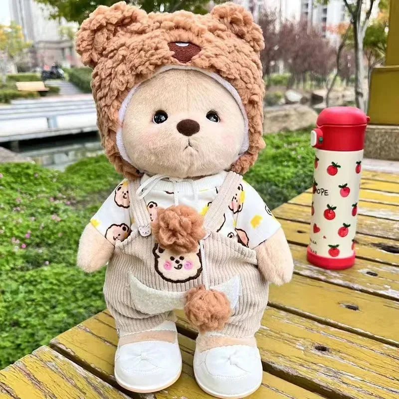 High Quality Handmade Teddy Bear Plush Toy Change Dress Cloth Girl Hug Cuddly Plushie Doll for Girlfriend Christmas Gift