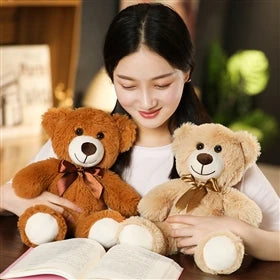Teddy Bear Stuffed Plush Toys Cute Animal Soft Plushies Dolls Seven Colors Bear Gifts For Girls Happy Kids Birthday Party Favors
