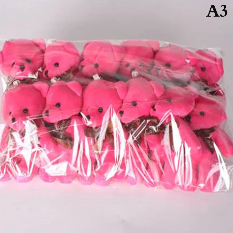12/10Pcs/Lot Soft Stuffed Bear Plush Toys Mini Teddy Bear Dolls Toy Small Gifts Bag Pendant Teddy Doll