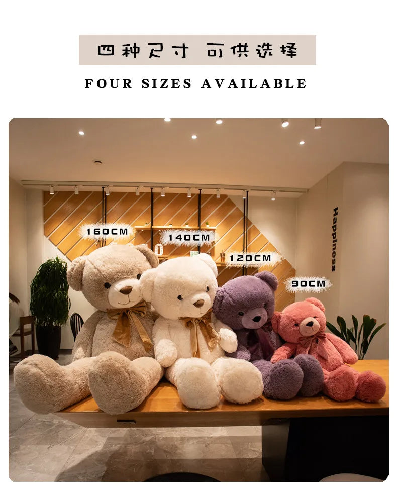 1PC Cute Large Size 90cm Stuffed Teddy Bear Plush Toy Big Embrace Bear Doll Lovers/Christmas Gifts Birthday Gift