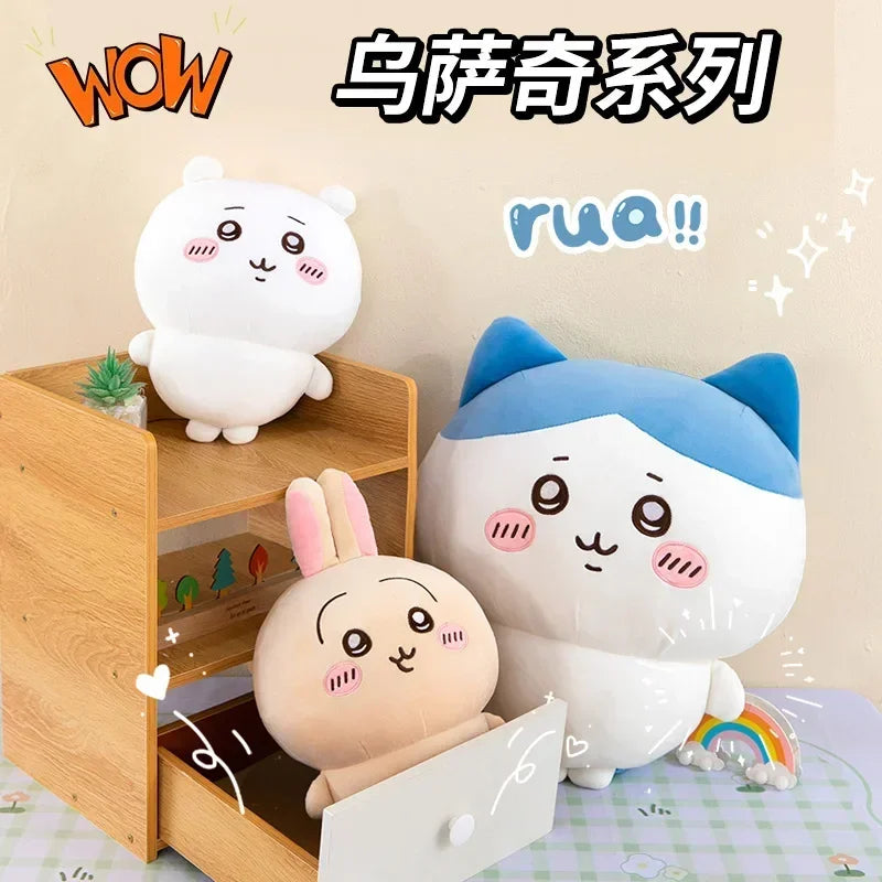 Large Size 60cm Usachi Chiikawa Doll Kawaii Plush Toy Peripheral Self-deprecating Bear hachiware Pillow Cushion Gift
