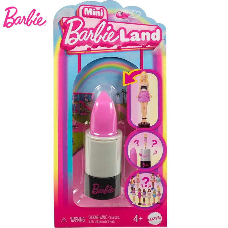 Barbie Mini Barbieland Fashionistas Dolls Surprise Reveal 1.5-Inch Dolls in Lipstick Tube Toy HYF19