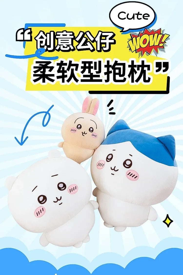 Large Size 60cm Usachi Chiikawa Doll Kawaii Plush Toy Peripheral Self-deprecating Bear hachiware Pillow Cushion Gift