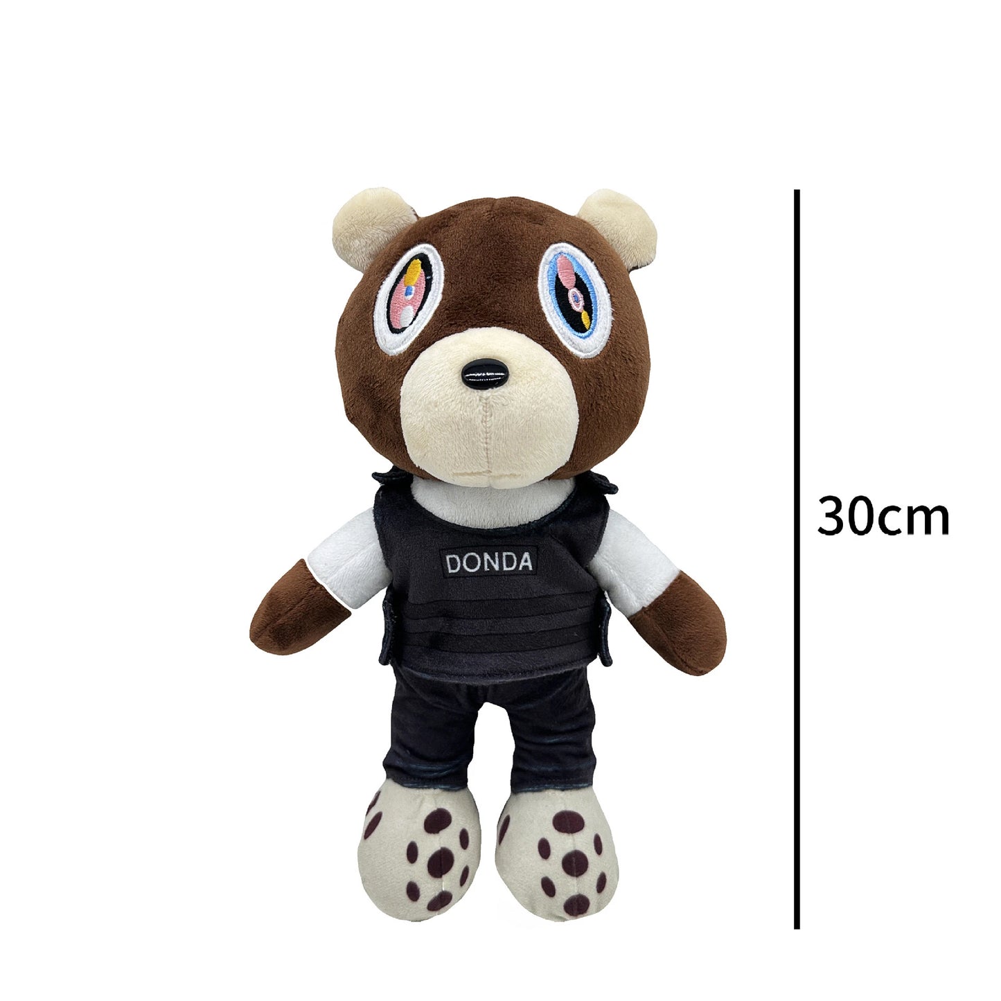 Kanye Teddy Bear Plush Toy Cartoon Bear Dolls Stuffed Soft Toy Christmas Birthday Gift For Children 26cm-30cm