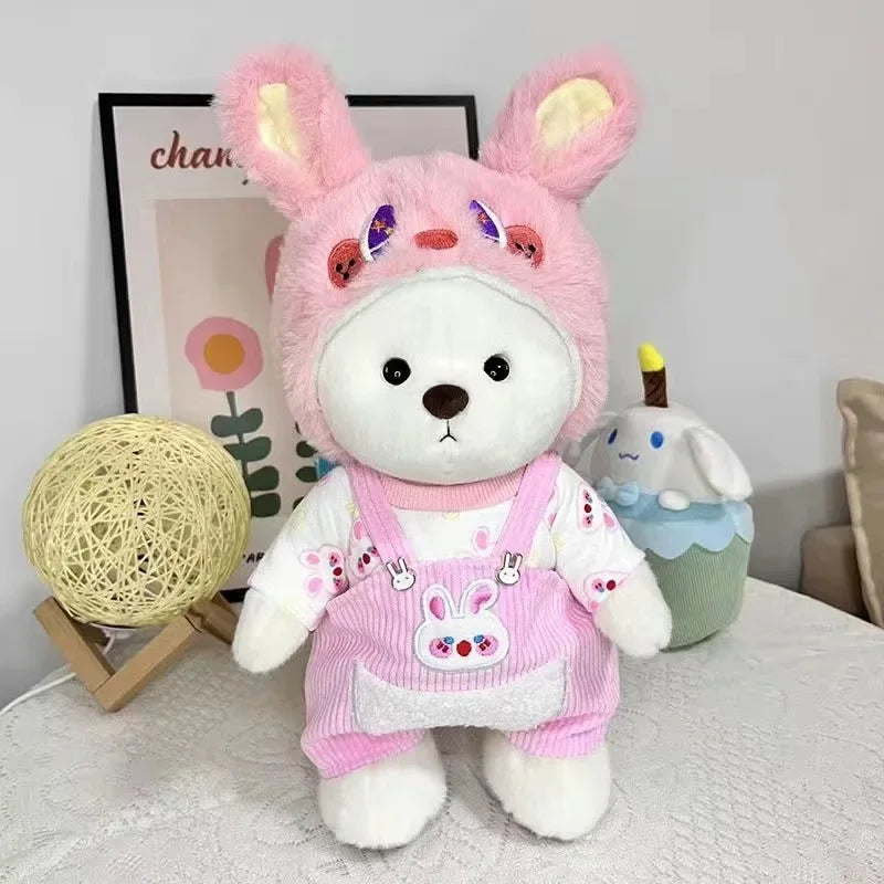 High Quality Handmade Teddy Bear Plush Toy Change Dress Cloth Girl Hug Cuddly Plushie Doll for Girlfriend Christmas Gift