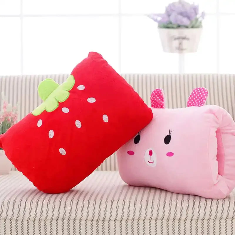 Cute Cartoon Hand Warmer Pillow Soft Stuffed Animal Creative Gift for Kids Nap Cushion Hand warmer  travel neck pillow