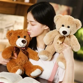 Teddy Bear Stuffed Plush Toys Cute Animal Soft Plushies Dolls Seven Colors Bear Gifts For Girls Happy Kids Birthday Party Favors
