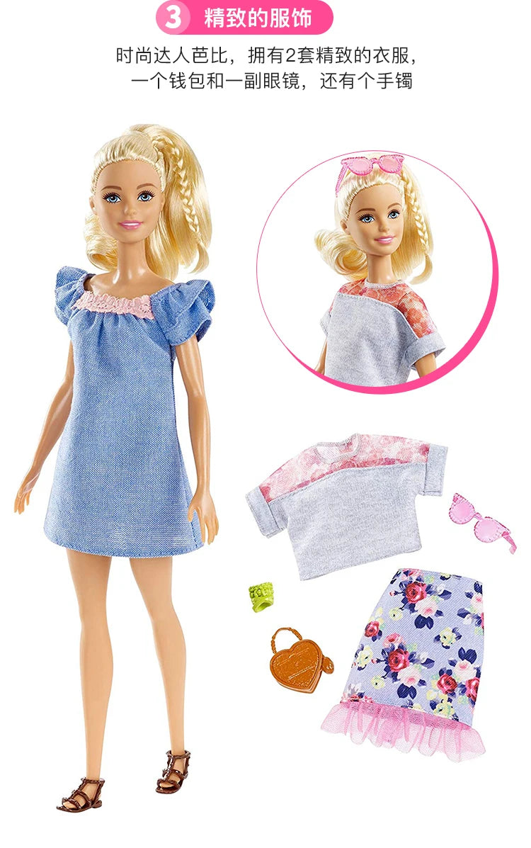 2025 100% Original Mattel Barbie Fashionistas Dolls for Girls Genuine Top Brand Toys for Children Christmas Birthday Gifts