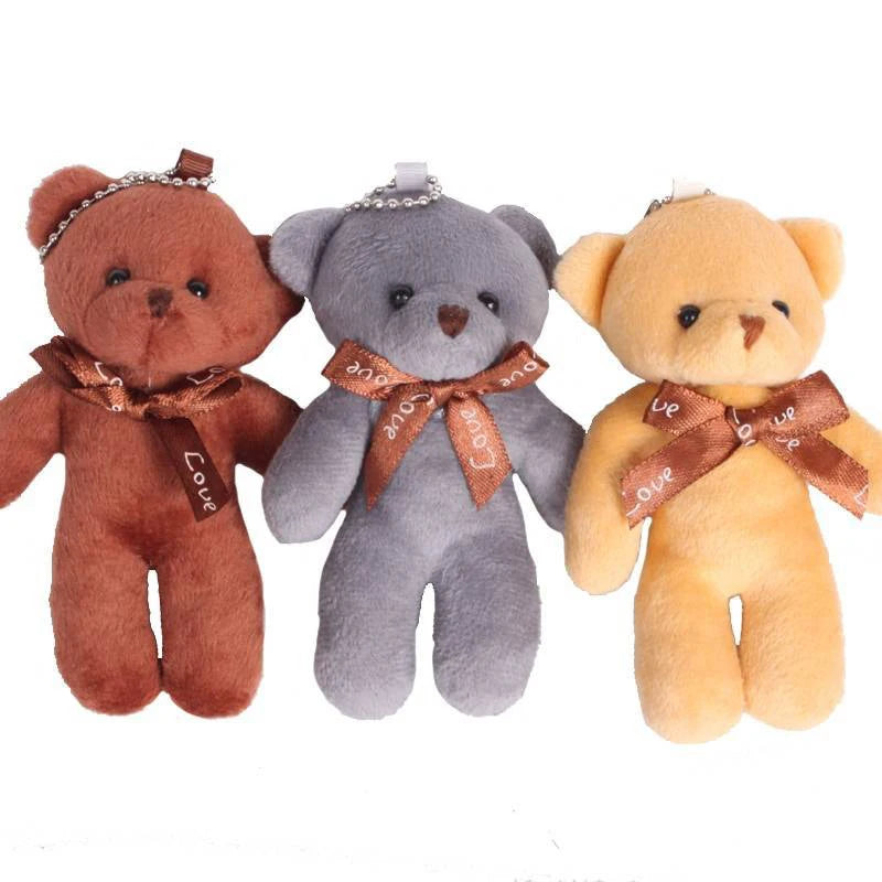 12/10Pcs/Lot Soft Stuffed Bear Plush Toys Mini Teddy Bear Dolls Toy Small Gifts Bag Pendant Teddy Doll