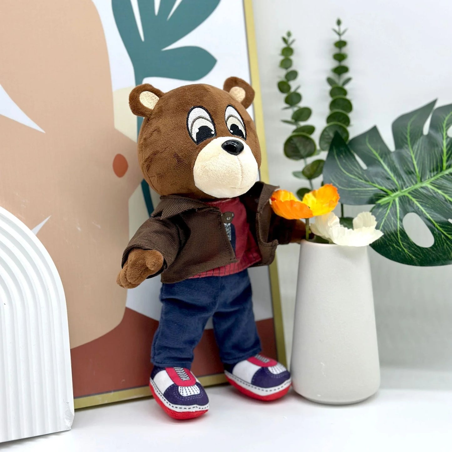 Kanye Teddy Bear Plush Toy Cartoon Bear Dolls Stuffed Soft Toy Christmas Birthday Gift For Children 26cm-30cm