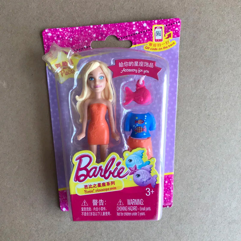 Barbie Dolls for Girls Cute Pet Constellation Series Mini Doll Genuine Girl Playing House Toys Cheap Random 1pcs