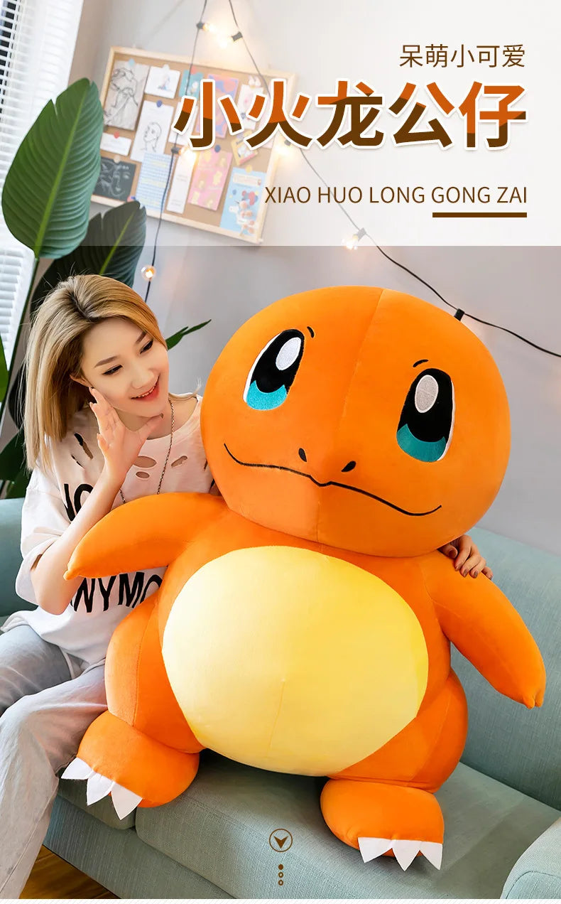 Pokemon Cute and Soft Charmander Plush Doll Accompanying Sleeping Pillow Toy Birthday Gift for Kids