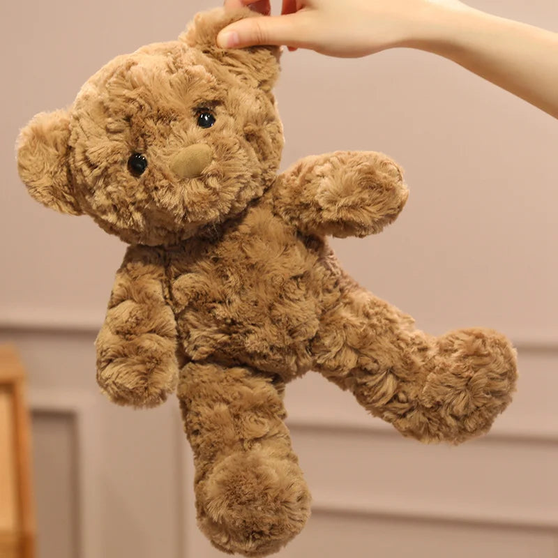 New 30cm Lovely Curly Teddy Bear Doll Brown Bear Plush Soothing Toy Stuffed Toys Room Decoration Birthday Gift for Kids,Girls