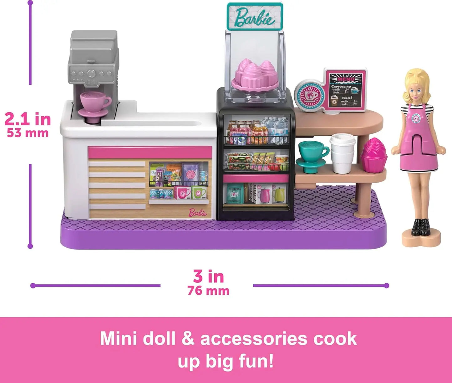 Original Barbie Mini Barbieland 1/6 Dolls Model Display collection supermarket Toy for Girl Family Accessories Fashion present