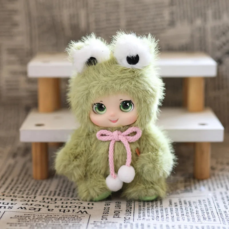 Kawaii Cute Animals Vinyl Face Plush Toys Animal Toys Pendant Rabbit Bear Sheep Gift for Animal Enthusiasts Kids Hang Bag