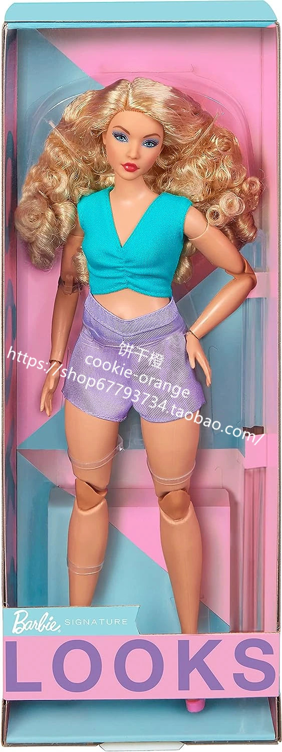Original Barbie Signature Looks Collection GXB28 Blonde Yoga Body Fashionable Celebrity Barbie Doll Limited Collection