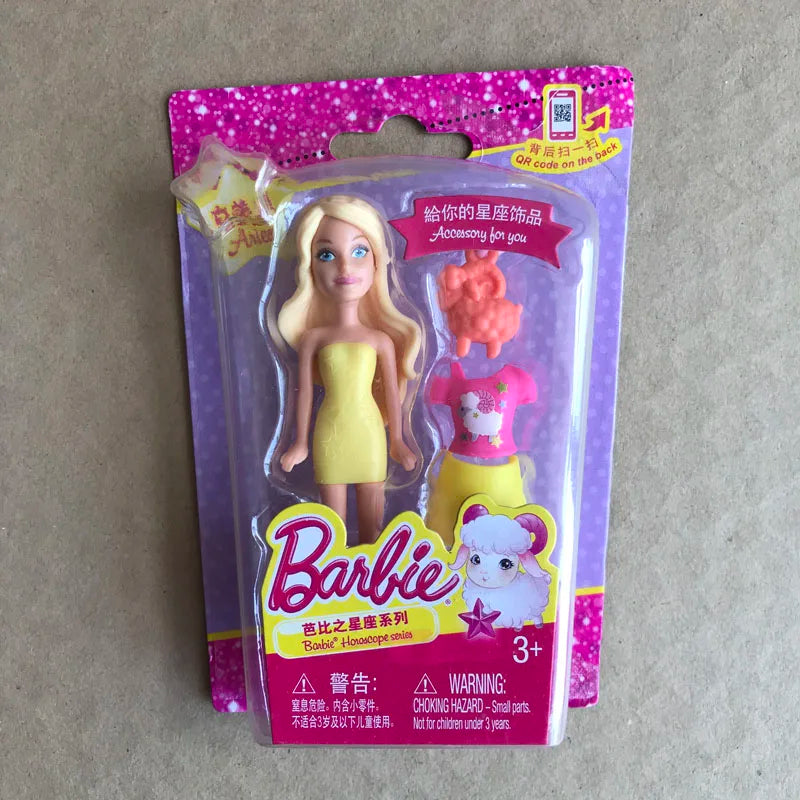 Barbie Dolls for Girls Cute Pet Constellation Series Mini Doll Genuine Girl Playing House Toys Cheap Random 1pcs