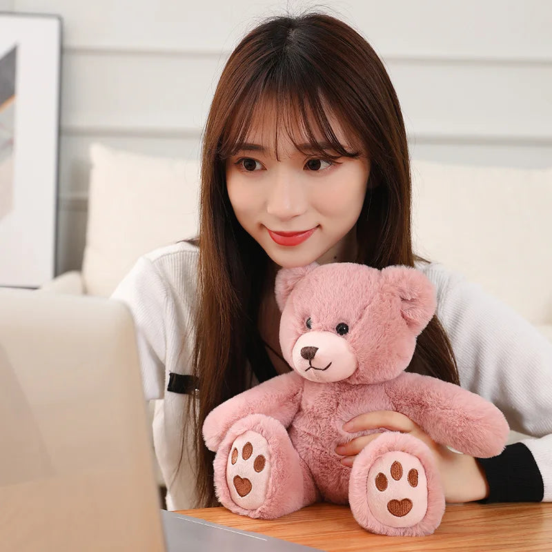 25/35CM Kawaii Teddy Bear Plush Pillow Toys Lovely Bow-Knot Bears Toys Stuffed Soft Animal Dolls Xmas Valentine Gift