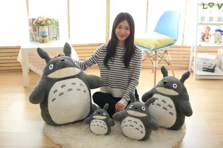 Cartoon Adorable lotus leaf Totoro Plush Toy Totoro Stuffed Doll Animal Totoro Plushies Throw Pillow Sofa Bed Room Decor Gift