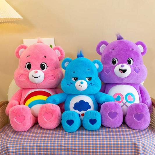 MINISO Rainbow Bear Plush Toys Lovely Care Bears Plush Toys Stuffed Dolls Homdecor Teddy Bear Sleeping Plush Pillows Friend Gift