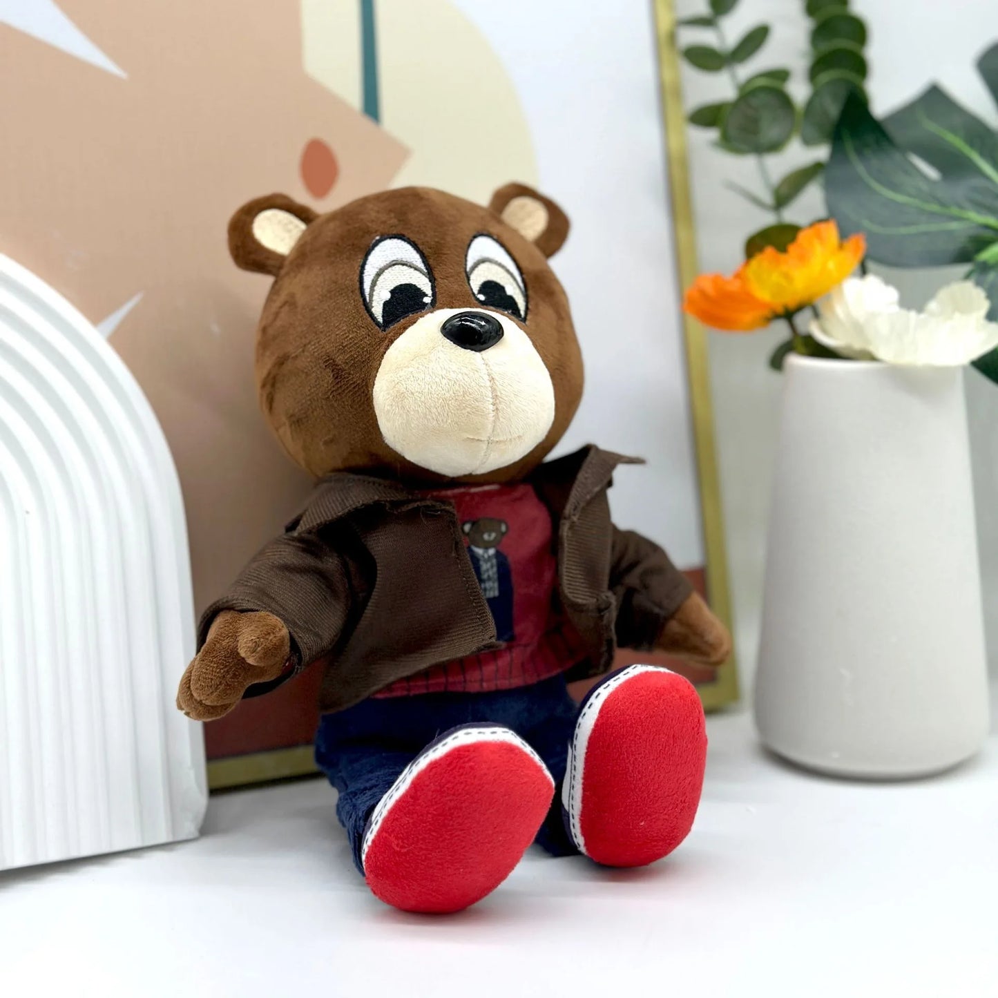 Kanye Teddy Bear Plush Toy Cartoon Bear Dolls Stuffed Soft Toy Christmas Birthday Gift For Children 26cm-30cm