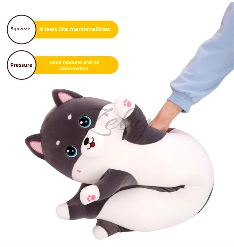 Lovely Husky Side Sleeping Body Pillow 50-150cm Bed Sofa Home Decorative Long Pillow Classmate Friend Birthday Present Cute Gift