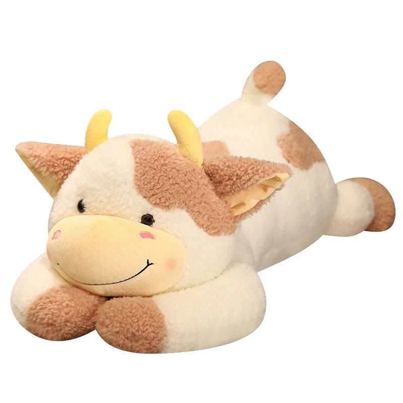 Hot 1pc 90cm Lovely Milk Cow Plush Toys Cartoon Stuffed Animal Cattle Dolls Sleeping Pillow For Baby Girls Birthday Gifts