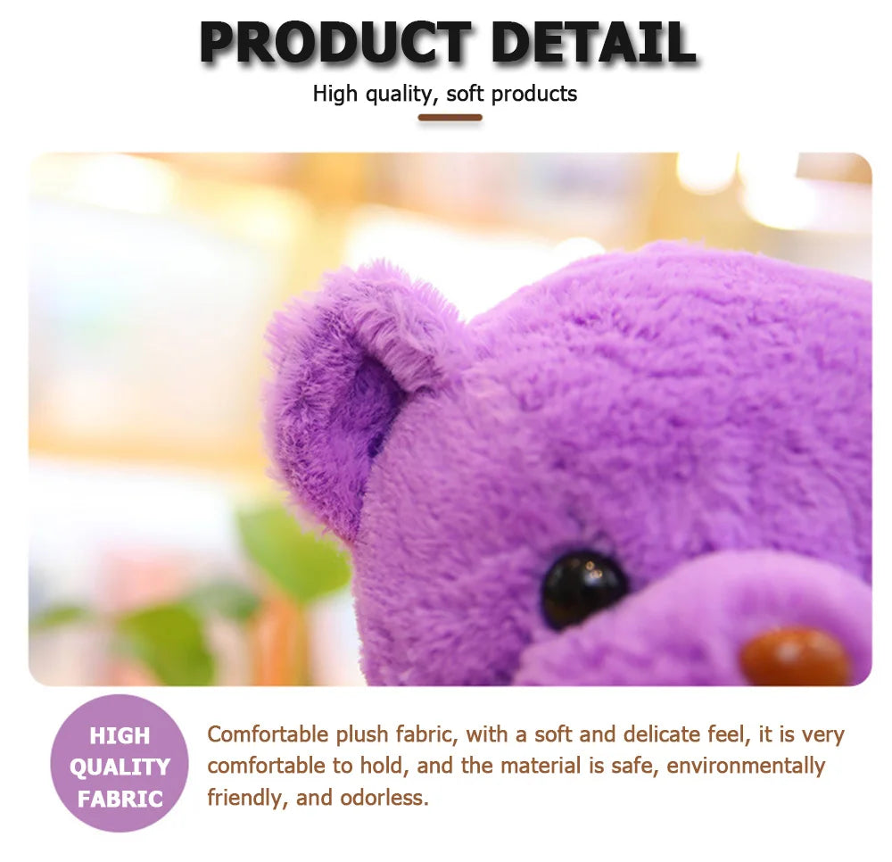 Cute Teddy Bear Plush Soft Stuffed Bear Animal Toy Plushie Kawaii Cat Baby Sleeping Toys Home Decor For Kids Girl Gifts