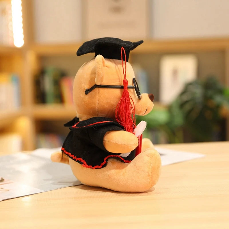 1pc 18/23cm Cute Dr. Bear Plush Toy Stuffed Soft Kawaii Teddy bear Animal Dolls Graduation Gifts for Kids Children Girls