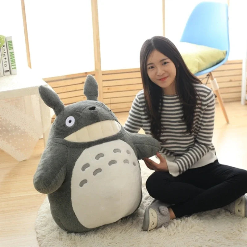 Cartoon Adorable lotus leaf Totoro Plush Toy Totoro Stuffed Doll Animal Totoro Plushies Throw Pillow Sofa Bed Room Decor Gift