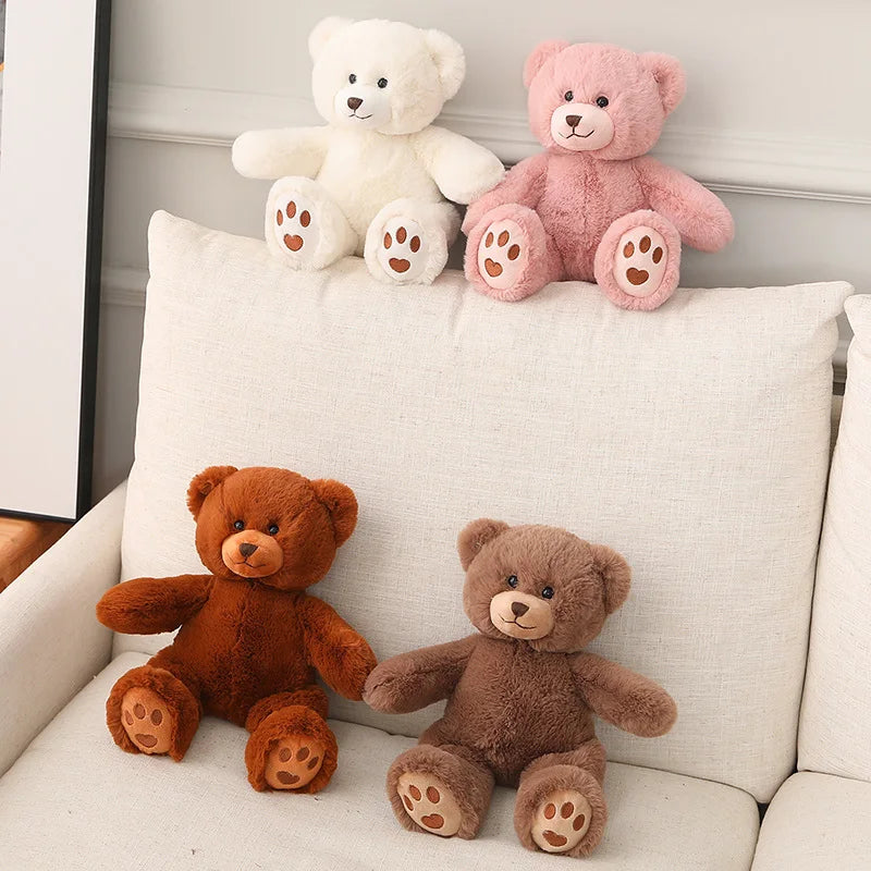 25/35CM Kawaii Teddy Bear Plush Pillow Toys Lovely Bow-Knot Bears Toys Stuffed Soft Animal Dolls Xmas Valentine Gift