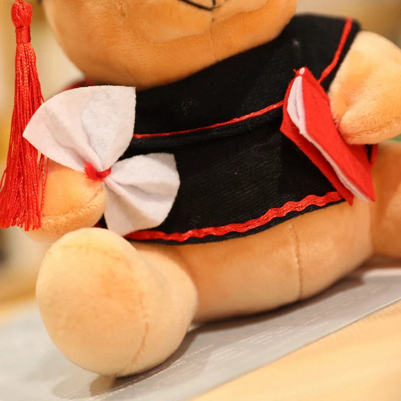 1pc 18/23cm Cute Dr. Bear Plush Toy Stuffed Soft Kawaii Teddy bear Animal Dolls Graduation Gifts for Kids Children Girls