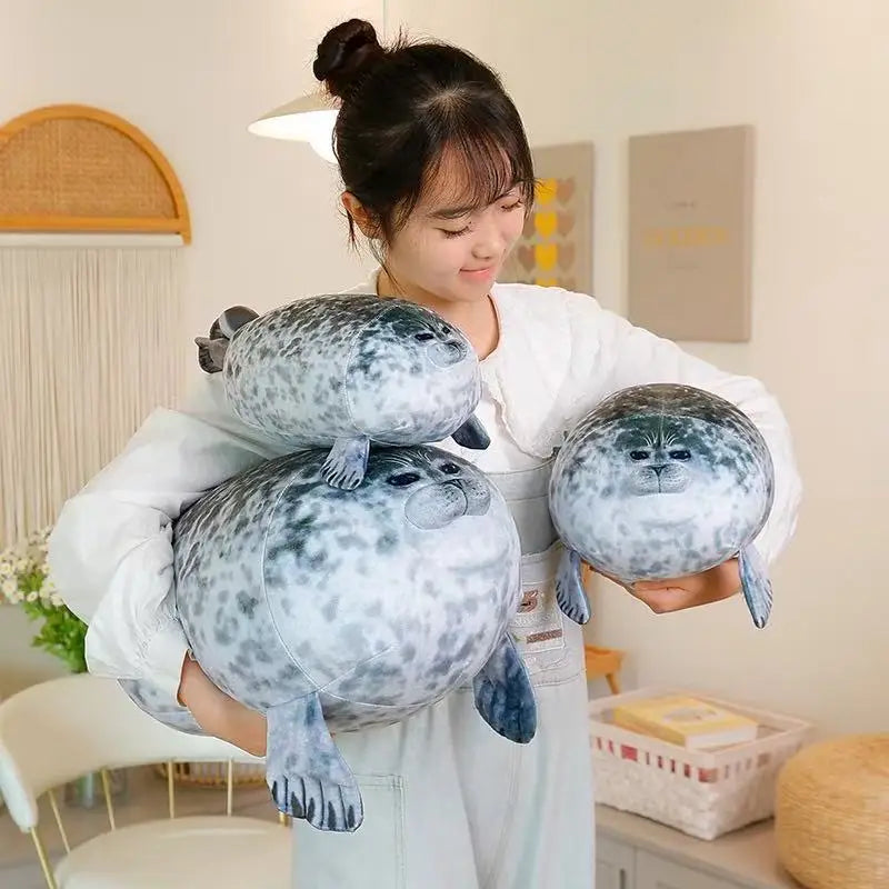 20/30/40/50 cm New Simulation Mother and Child Seal Doll Plush Toy Cartoon Anime Cute Pillow Children's Birthday Gift Doll