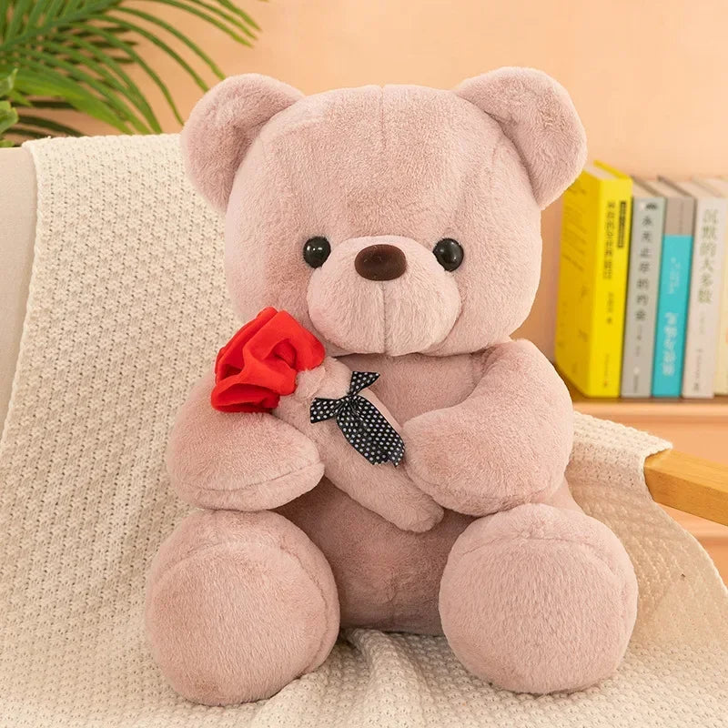 25cm Kawaii Teddy Bear Plush Toy Soft Stuffed Doll Cute Gift for Girls Romantic Home Decor Valentine's Day Special Plush Toy