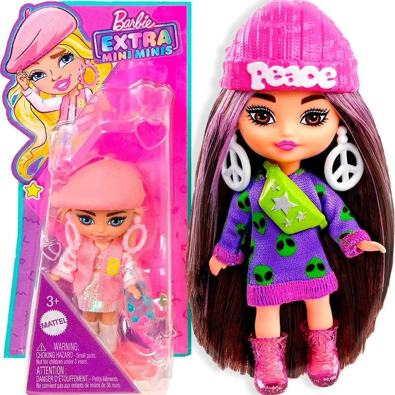 Barbie Doll Extra Mini Minis Dolls for Girls  with  Accessories Stand Toys for Girls Top Brand Birthday Christmas Gifts Assorted