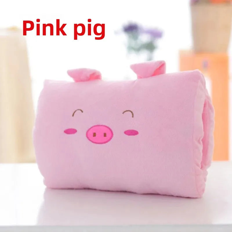 Cute Cartoon Hand Warmer Pillow Soft Stuffed Animal Creative Gift for Kids Nap Cushion Hand warmer  travel neck pillow