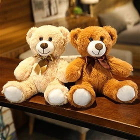 Teddy Bear Stuffed Plush Toys Cute Animal Soft Plushies Dolls Seven Colors Bear Gifts For Girls Happy Kids Birthday Party Favors