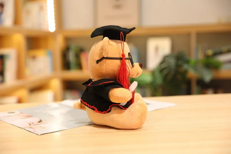 1pc 18/23cm Cute Dr. Bear Plush Toy Stuffed Soft Kawaii Teddy bear Animal Dolls Graduation Gifts for Kids Children Girls