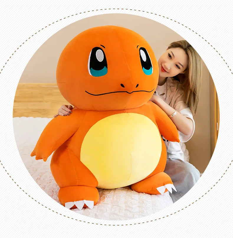 Pokemon Cute and Soft Charmander Plush Doll Accompanying Sleeping Pillow Toy Birthday Gift for Kids