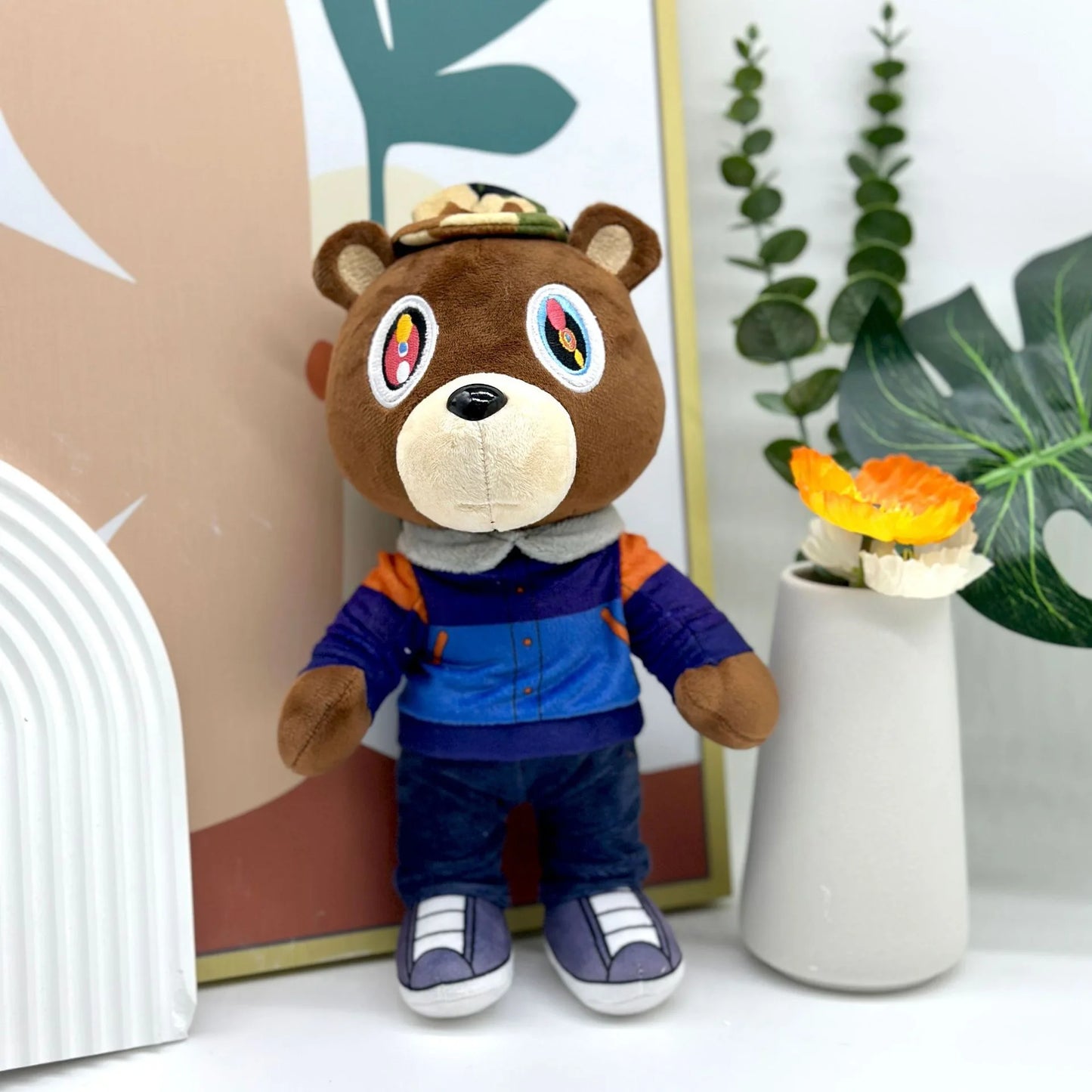 Kanye Teddy Bear Plush Toy Cartoon Bear Dolls Stuffed Soft Toy Christmas Birthday Gift For Children 26cm-30cm