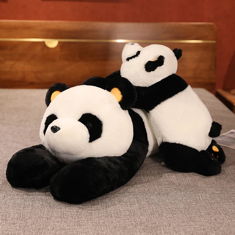 60cm-120cm Giant Panda Plush Toys Soft Sleep Pillow Cartoon Animal Bear Stuffed Baby Doll Classic Kids Birthday Christmas Gifts