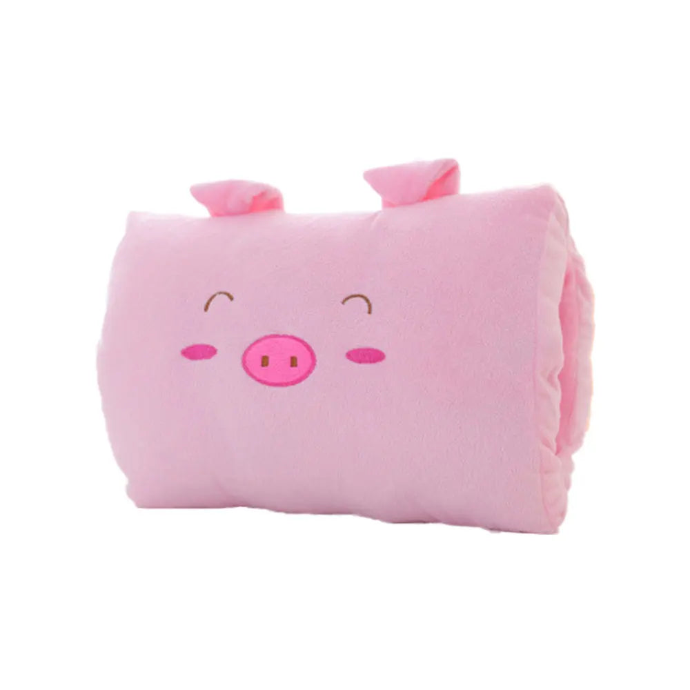 Pink Bear Children's Plush Pillows Hand Warmers Gloves Adults Cartoon Nap Pillows Cushions Creative Hand Warmers Plush Gift